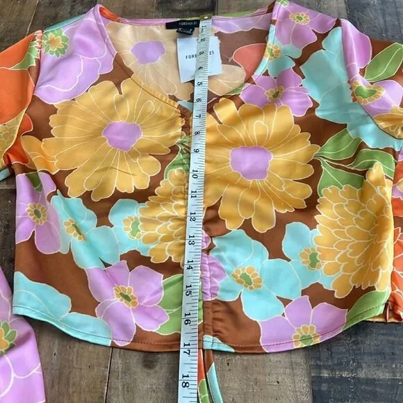 NWT Forever 21 TOP SIZE M MULTI COLOR - Picture 6 of 7